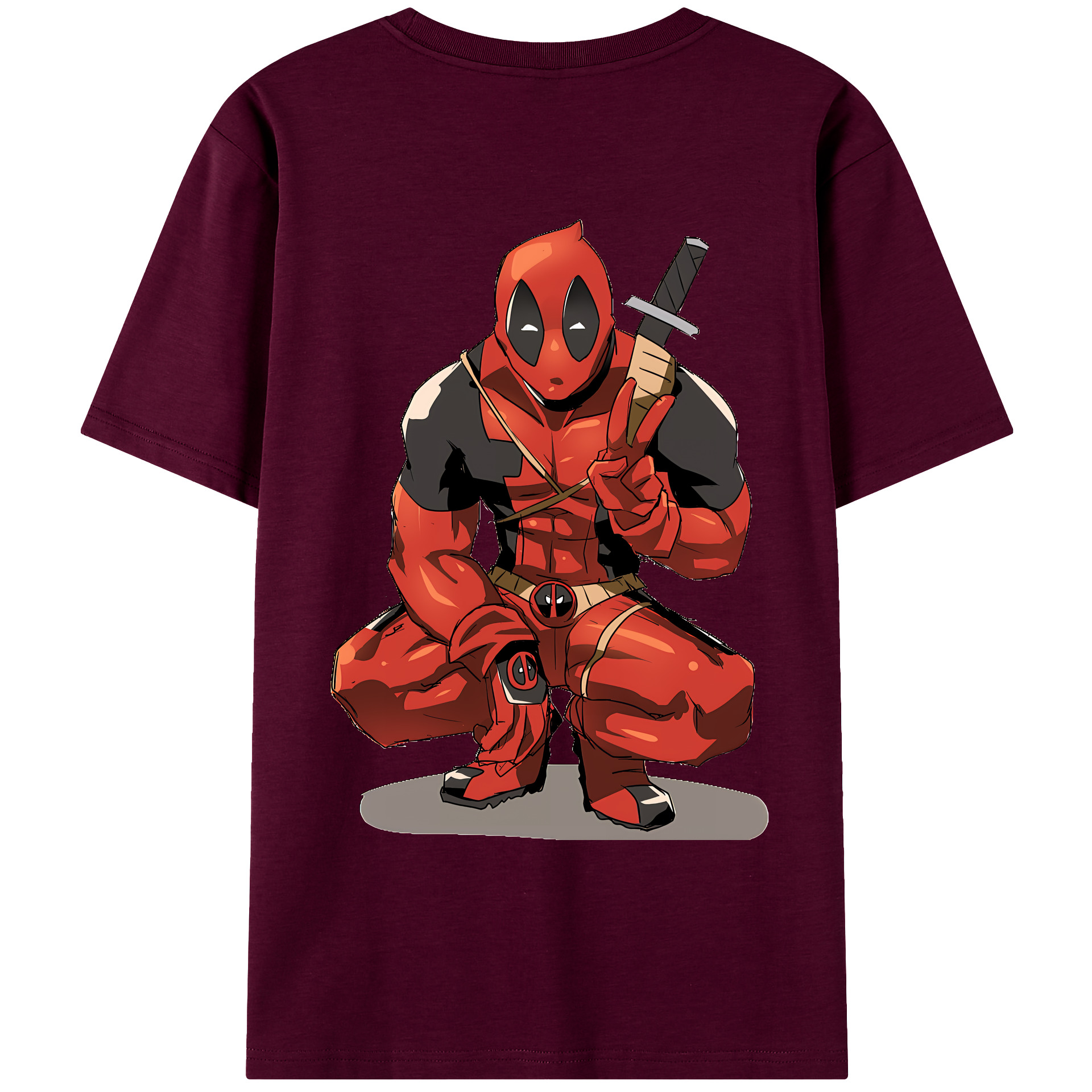 （画像用） Deadpool デッドプール レディース半袖Tシャツ(バックプリント)